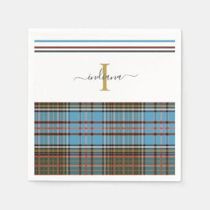 Guardanapo De Papel Xadrez do Monograma Script Tartan Clan Anderson