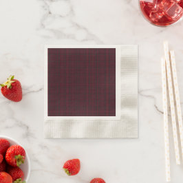 Guardanapo De Papel Xadrez Escocês Burgundy Elegante