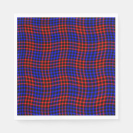 Guardanapo De Papel Xadrez Escocês Vermelho Azul Padrão Sem Costura