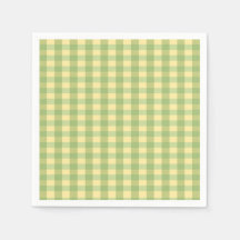 Guardanapo de papel xadrez gingham de limão de ver