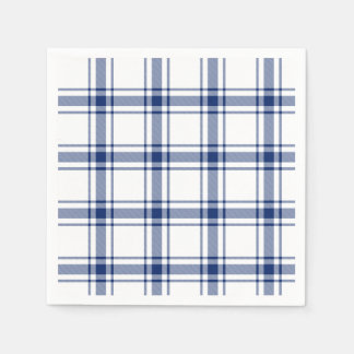 Guardanapo De Papel Xadrez Marinho Azul e Branco