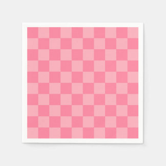 Guardanapo De Papel Xadrez Rosa Elegante