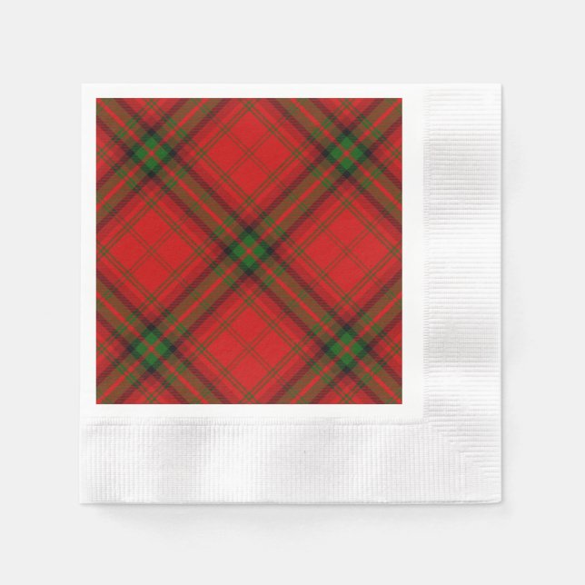 Guardanapo De Papel Xadrez verde-tartan MacDougall (Frente)