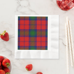 Guardanapo De Papel Xadrez verde-vermelha Lindsay tartan