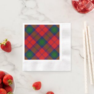 Guardanapo De Papel Xadrez verde-vermelha Lindsay tartan