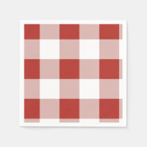 Guardanapo de papel xadrez vermelho | Suprimento d
