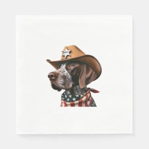 Guardanapo De Papel Xerife Engraçado Camiseta de cão Cachorro Alemão