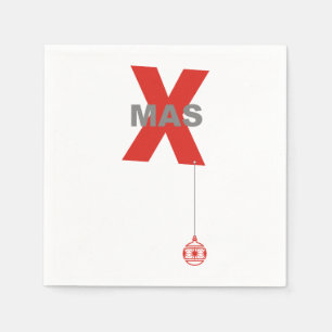 Guardanapo De Papel Xmas com o ornamento da árvore de Natal + sua