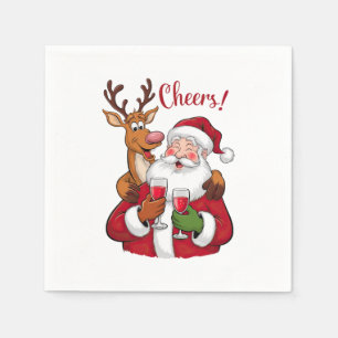 Guardanapo De Papel Xmas Gift Cheer Papai Noel