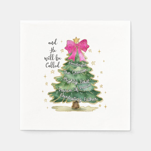 Guardanapo De Papel Xmas Gift E Ele Será Chamado De Feliz Natal (Frente)