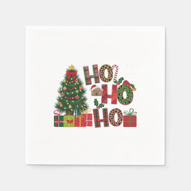 Guardanapo De Papel Xmas Gift Ho Ho Ho (Frente)
