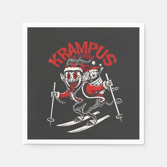 Guardanapo De Papel Xmas Gruss Vom Krampus (Frente)