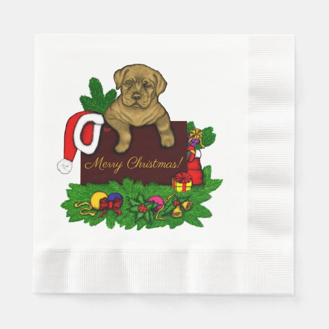 Guardanapo De Papel XMas puppy (Frente)