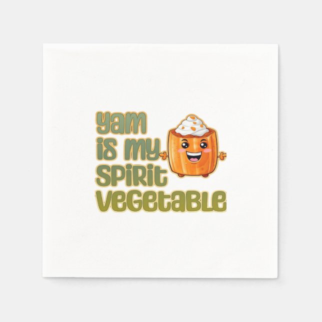Guardanapo De Papel Yam É Meu Espírito Vegetal Clássico (Frente)