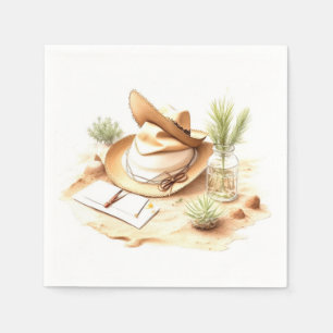 Guardanapo De Papel Yeehaw Jubilations: Chá de fraldas Wild West Cowbo