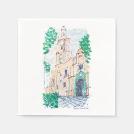 Guardanapo De Papel Yellow Church