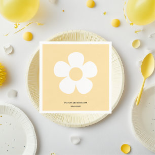 Guardanapo De Papel Yellow Daisy Birthday Napkins Mesa Floral Party