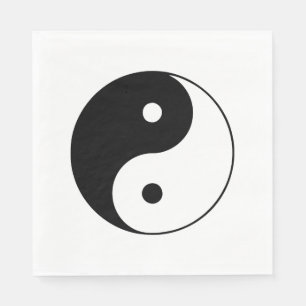 Guardanapo De Papel Yin preto e branco clássico e Yang