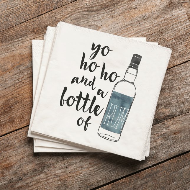 Guardanapo De Papel Yo Ho e uma Garrafa Pirata (Criador carregado)