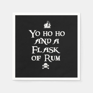 Guardanapo De Papel Yo ho ho e uma garrafa do rum