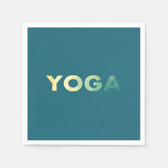 Guardanapo De Papel Yoga Teal Yellow (Frente)