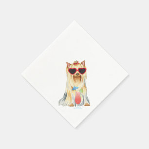 Guardanapo De Papel Yorkie de Verão