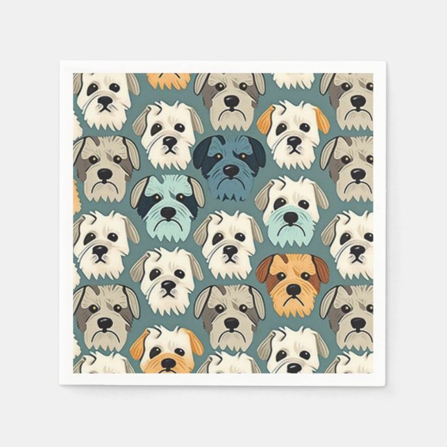 Guardanapo De Papel Yorkshire Terrier Pattern (Frente)
