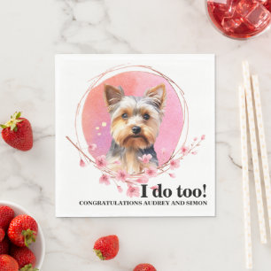 Guardanapo De Papel Yorkshire Terrier Wedding Napkins Com Cães Foto