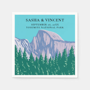 Guardanapo De Papel Yosemite National Park Wedding Retro