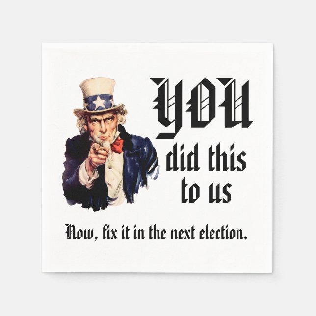 Guardanapo De Papel YOU Did This to Us (Frente)