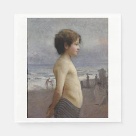 Guardanapo De Papel Young Boy at the Beach (por Jules Bastien-Lepage)