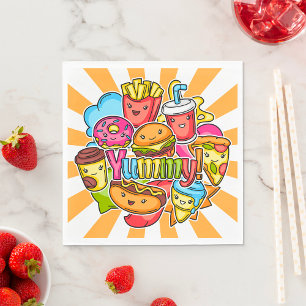 Guardanapo De Papel Yummy Fast Comida