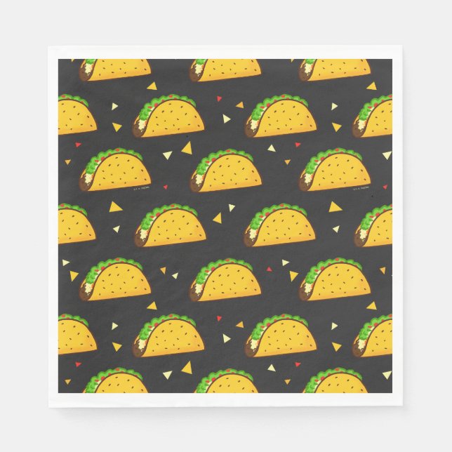 Guardanapo De Papel Yummy Taco Pattern (Frente)