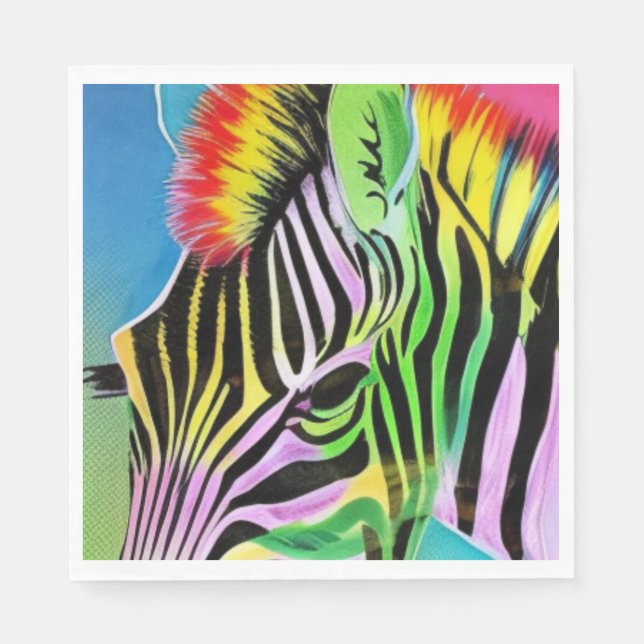 Guardanapo De Papel Zany Zebra (Frente)
