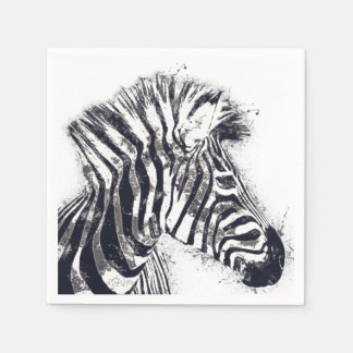 Guardanapo De Papel Zebra Art Napkin - Decoração do Partido Safari