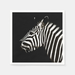 Guardanapo De Papel Zebra Black and White Stripes Animal