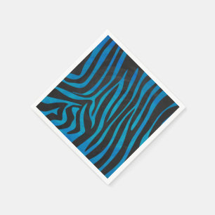 Guardanapo De Papel Zebra Black e Blue Impressão