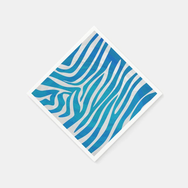 Guardanapo De Papel Zebra Blue e White Impressão (Canto)