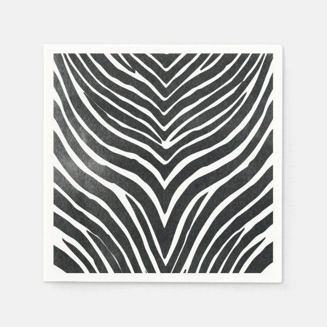 Guardanapo De Papel Zebra da Aquarela (Frente)