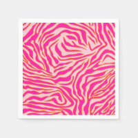 Zebra Stripes Rosa Laranja Cor-de-rosa Impressão A