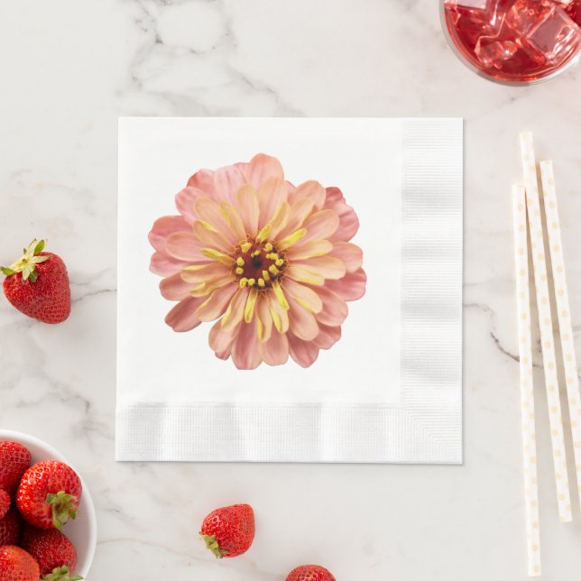 Guardanapo De Papel Zinnia Floral Fllower Nature Fotografia Napkins (Insitu)