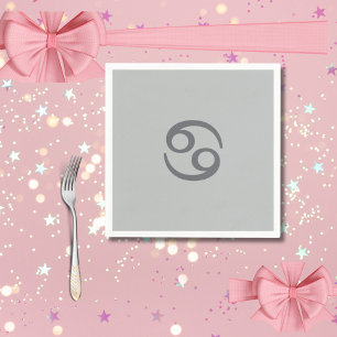 Guardanapo De Papel Zodiac cancer - cinza pálida
