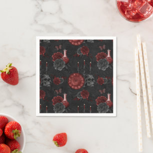 Guardanapo De Papel Zodiac Magic Poção de Rosas de crânio de Henna R