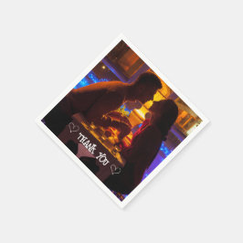 Guardanapo de tipografia de foto personalizada