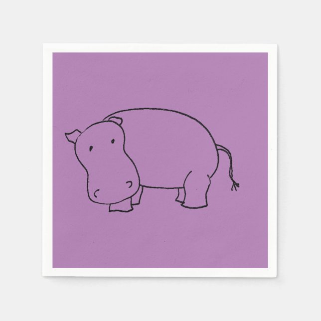 guardanapo hippo roxo (Frente)