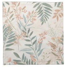 Padrão de Aquarela de Folha de Blush Botânico Salv