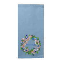 Peace on Earth Wreath Cloth Napkin