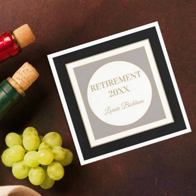 guardanapo personalizado da festa de aposentadoria (Criador carregado)