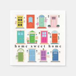 Guardanapo Quadrado - Portas Coloridas a Qualquer