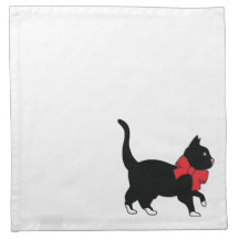 Sassy Cat Holiday Cocktail Napkin